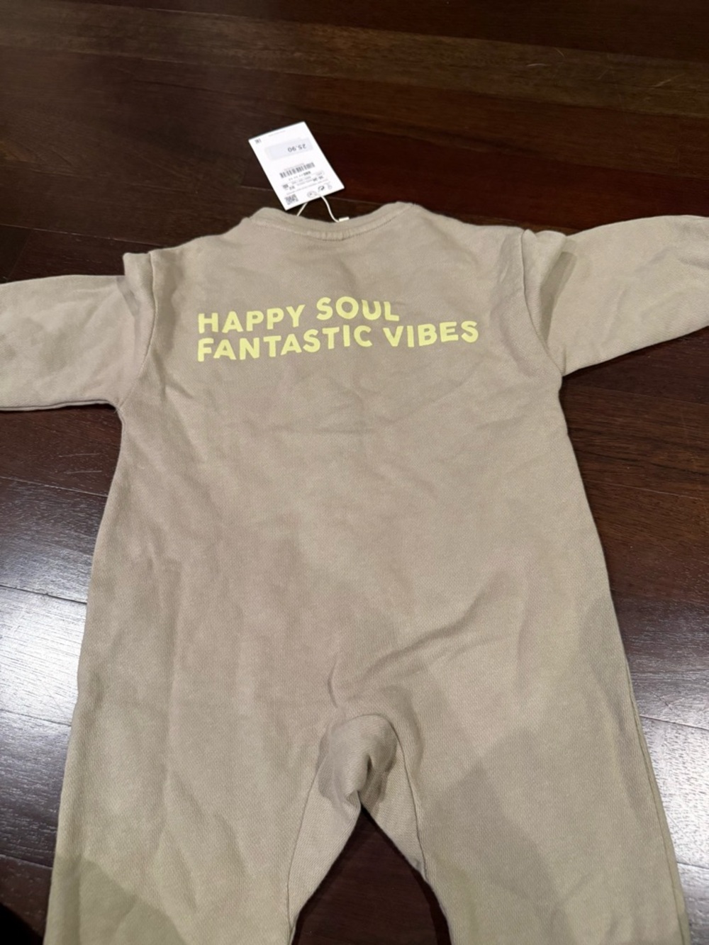Zara Kids Olive/Tan One-Piece Baby Romper Onesie 18-24 Months